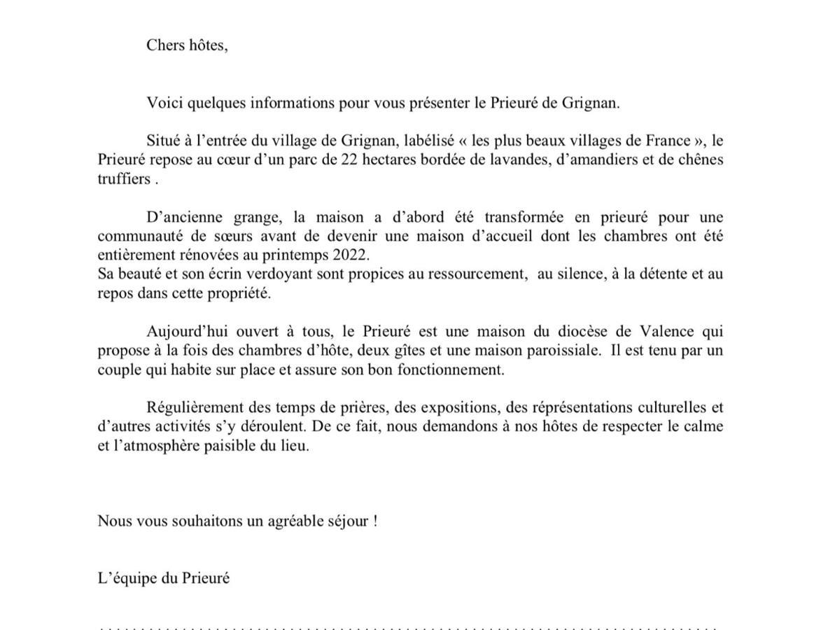 Prieure De Grignan Hotel Kültér fotó